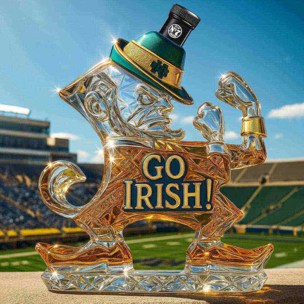 Notre Dame Fighting Irish Whiskey bottle-Storyflask