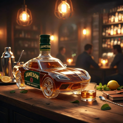 Chevrolet Corvette C8 Whiskey Bottle - Unique Automotive Design Glass Decanter