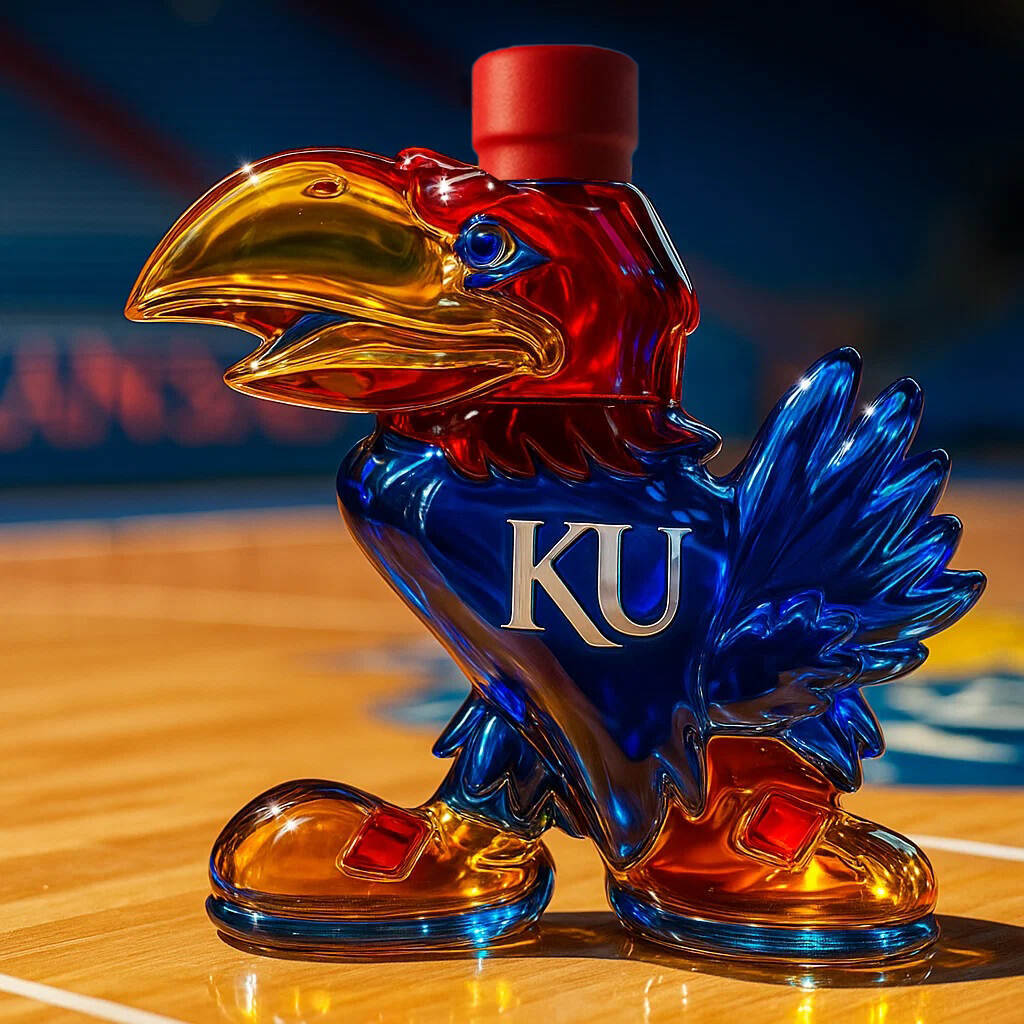 KU Jayhawk Whisky Bottle-Storyflask