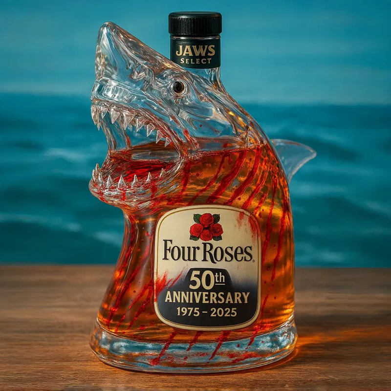 Shark Jaws Anniversary Limited Edition Whiskey Bottle-Storyflask