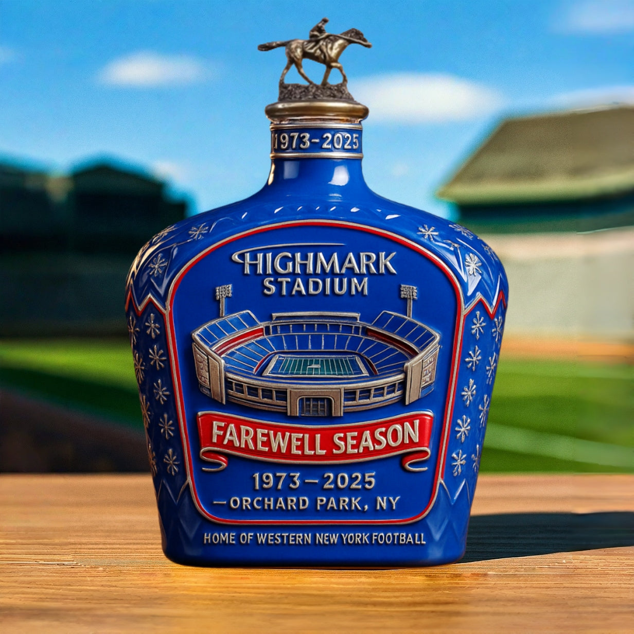 Highmark Stadium Farewell Season Whiskey Bottle-Storyflask
