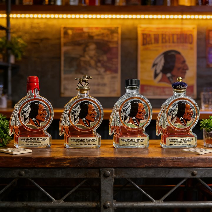 Washington Redskins Whiskey Bottle - 2x NFL & 3x Super Bowl Champions Commemorative Collectible