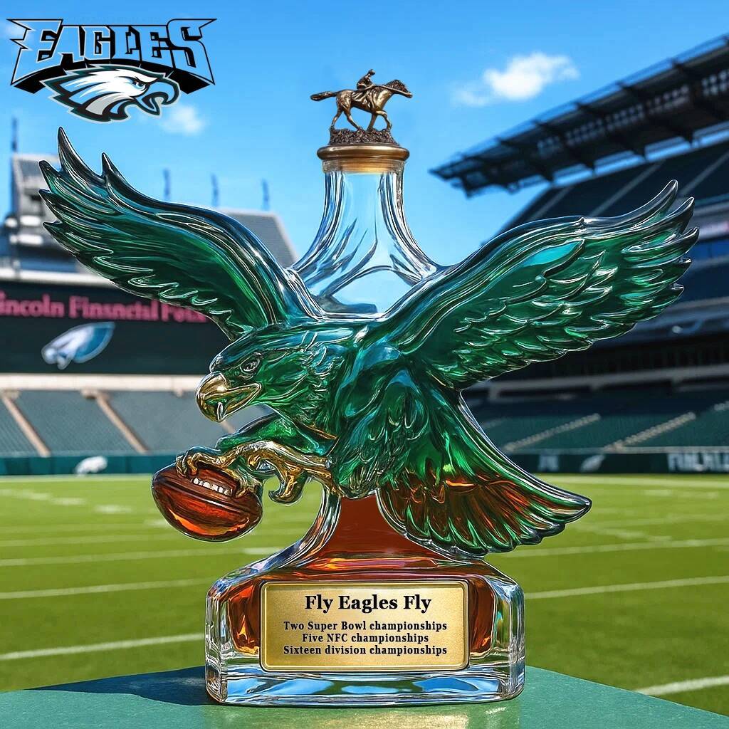 Philadelphia Eagles Retro Logo Whiskey Bottle-Storyflask