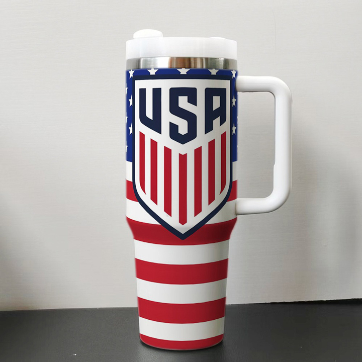 2026 FIFA World Cup Tumbler W/Handle - 40oz Premium Stainless Steel Insulated Double Mug