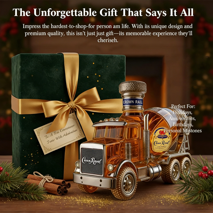 Cement Mixer Truck Whiskey Bottle -  Creative Leak-Proof Empty Wine Carafe Liquor Dispenser