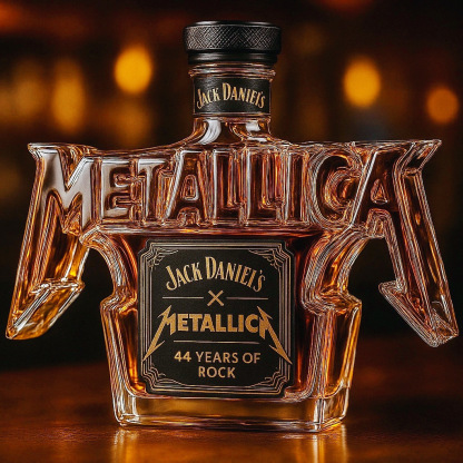 Metallica 44 Years Of Rock Crown Royal Whiskey Bottle-Storyflask
