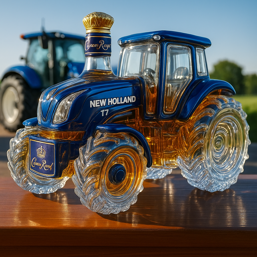 Classic New Holland T7 Series Tractor Whiskey Bottle-Storyflask