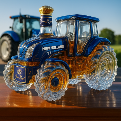 Classic New Holland T7 Series Tractor Whiskey Bottle-Storyflask