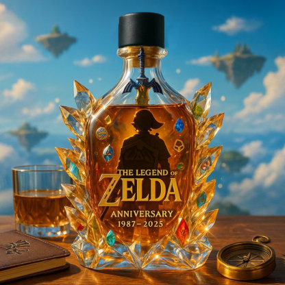 The Dazzling Legend Of Zelda 38th Anniversary 1987-2025 Whisky Bottle - A Masterpiece in Crystal & Spirit-Storyflask