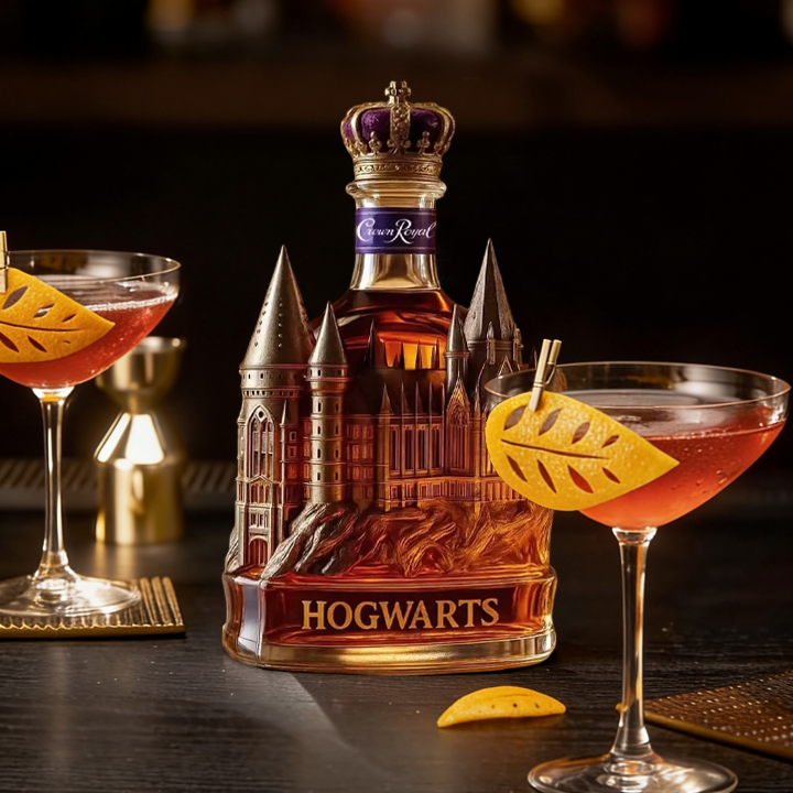 Hogwarts Castle Crown Royal Whiskey Bottle - Unveil A Truly Magical Addition to Your Collection-Storyflask