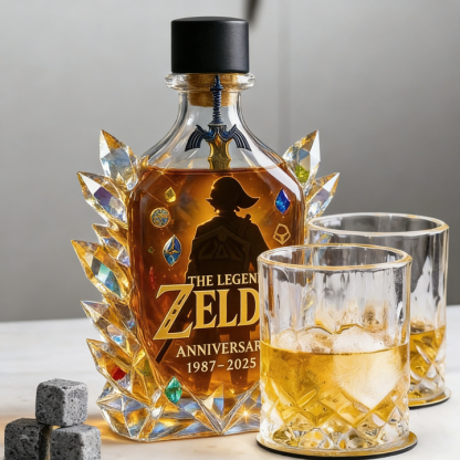 The Dazzling Legend Of Zelda 38th Anniversary 1987-2025 Whisky Bottle - A Masterpiece in Crystal & Spirit-Storyflask