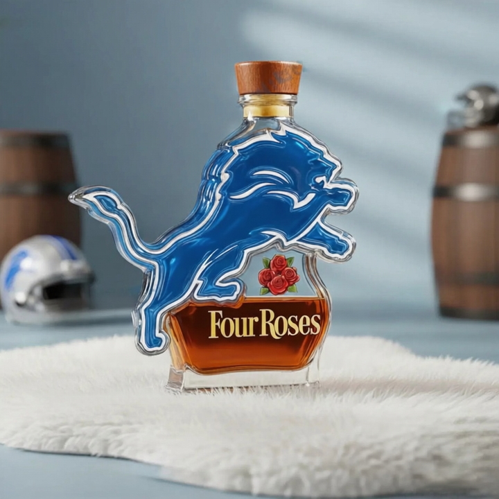 Detroit Lions Custom Whiskey Bottle - Combining Sporty Spirit with the Elegance of Whisky