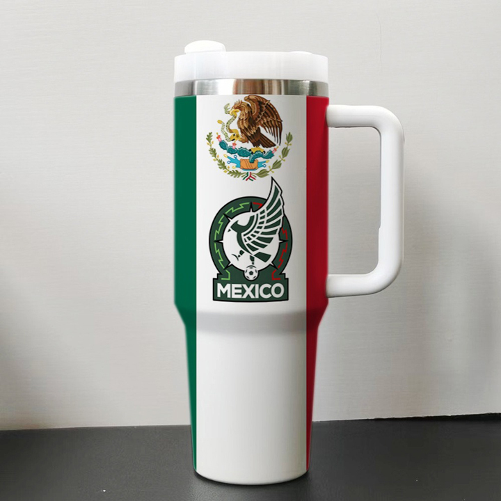 2026 FIFA World Cup Tumbler W/Handle - 40oz Premium Stainless Steel Insulated Double Mug