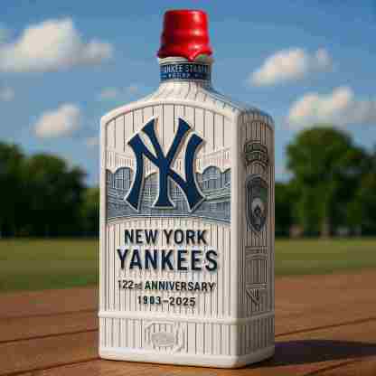 New York Yankees 122nd Anniversary Whiskey Bottle-Storyflask