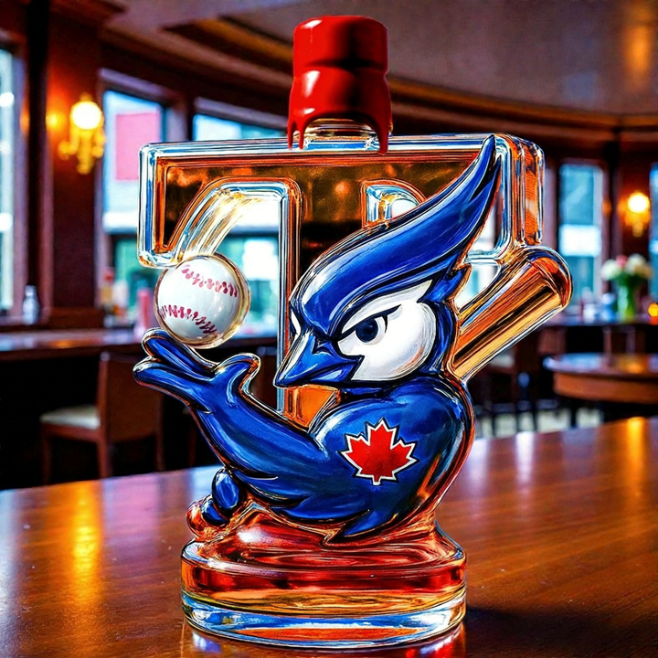 Toronto Blue Jays Baseball Whiskey Bottle - A Tribute to The Spirit of Championship Glory
