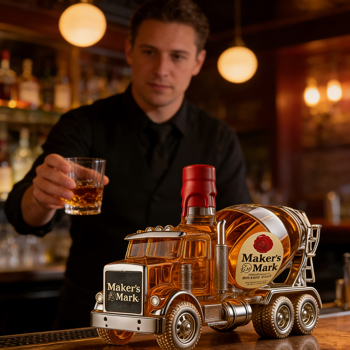 Cement Mixer Truck Whiskey Bottle -  Creative Leak-Proof Empty Wine Carafe Liquor Dispenser