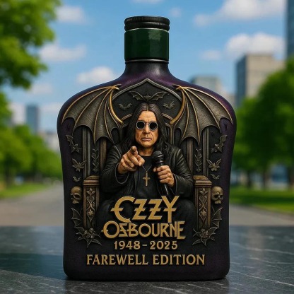 Ozzy Osbourne Embossed Glass Limited Edition Whiskey Bottle-5-Storyflask
