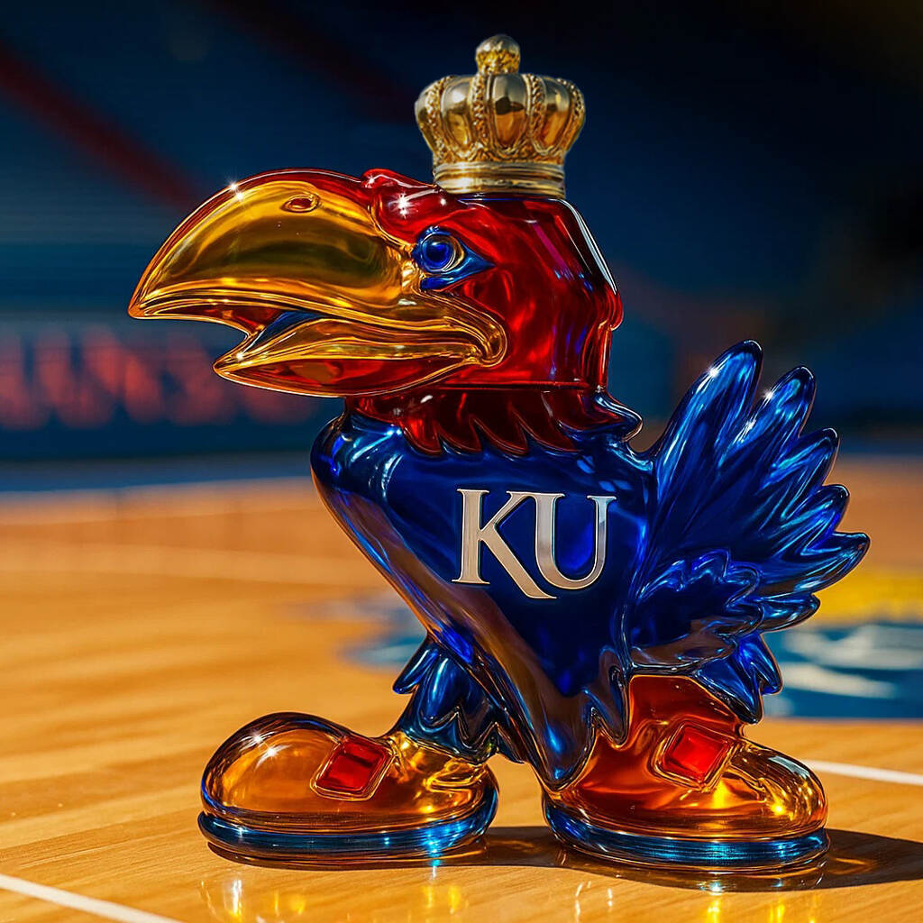 KU Jayhawk Whisky Bottle-Storyflask