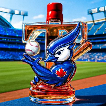 Toronto Blue Jays Baseball Whiskey Bottle - A Tribute to The Spirit of Championship Glory