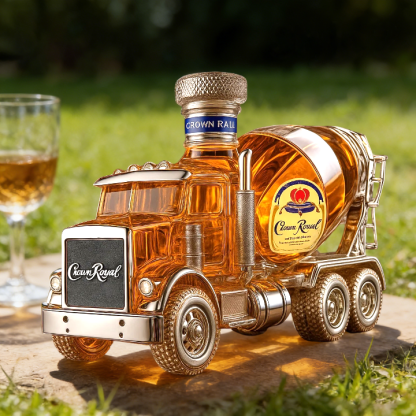 Cement Mixer Truck Whiskey Bottle -  Creative Leak-Proof Empty Wine Carafe Liquor Dispenser