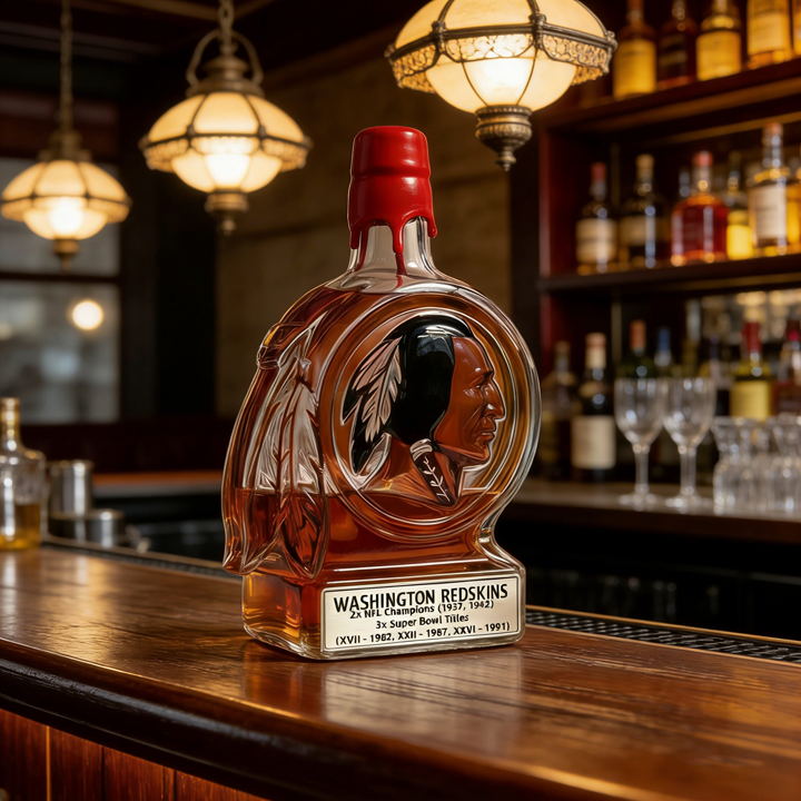 Washington Redskins Whiskey Bottle - 2x NFL & 3x Super Bowl Champions Commemorative Collectible