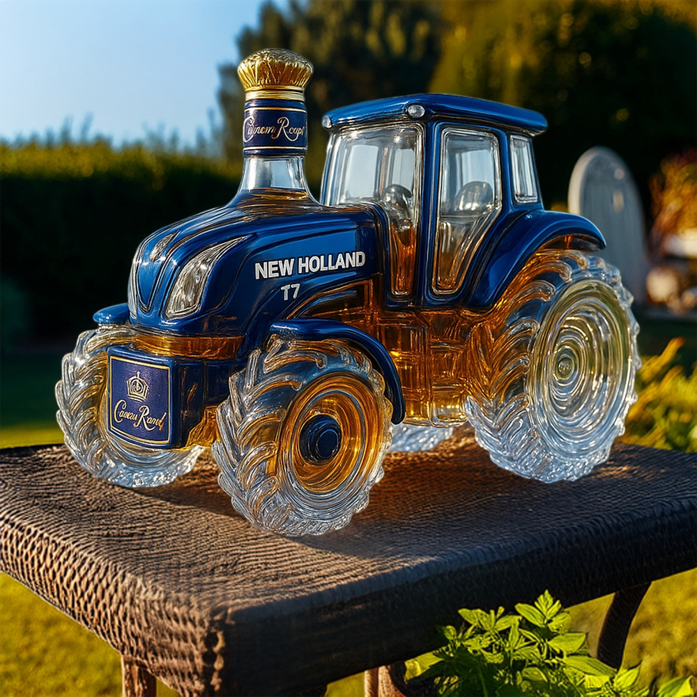 Classic New Holland T7 Series Tractor Whiskey Bottle-Storyflask
