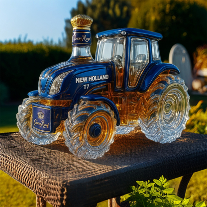 Classic New Holland T7 Series Tractor Whiskey Bottle-Storyflask