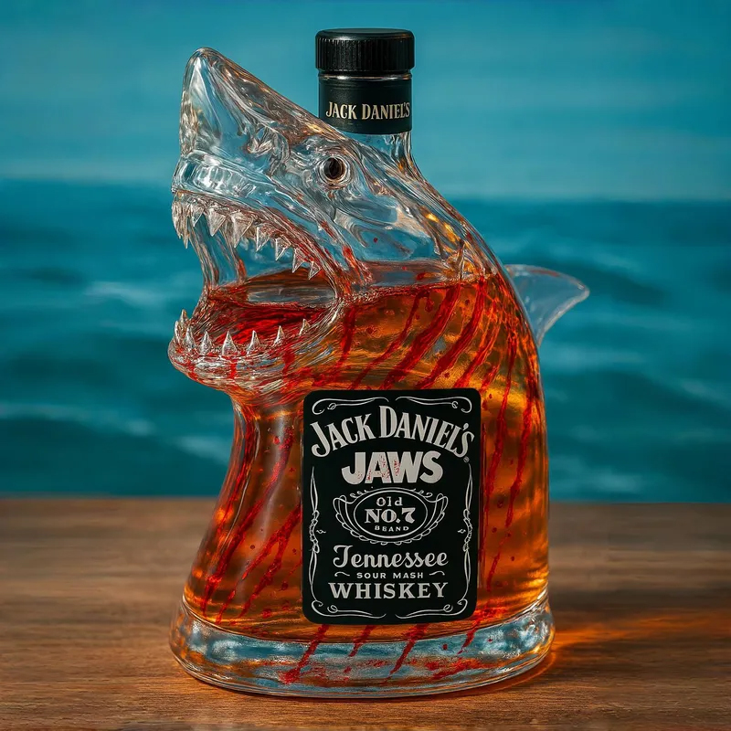 Shark Jaws Anniversary Limited Edition Whiskey Bottle-Storyflask