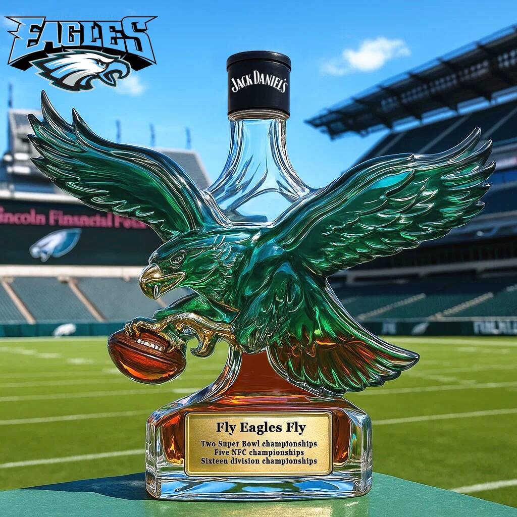 Philadelphia Eagles Retro Logo Whiskey Bottle-Storyflask