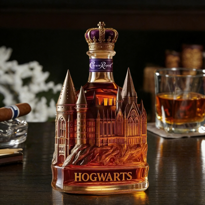 Hogwarts Castle Crown Royal Whiskey Bottle - Unveil A Truly Magical Addition to Your Collection-Storyflask
