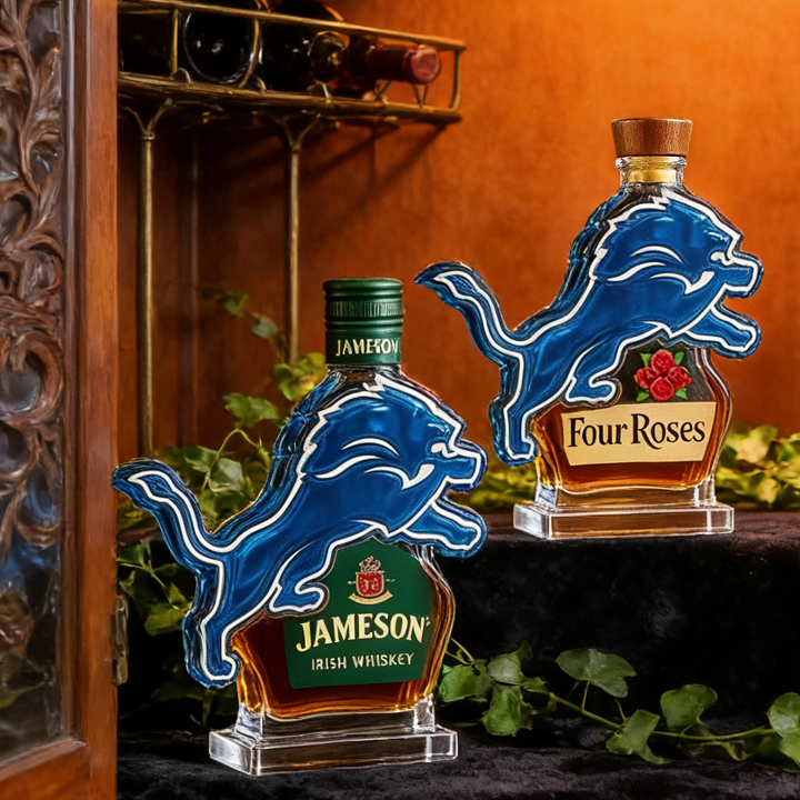 Detroit Lions Custom Whiskey Bottle - Combining Sporty Spirit with the Elegance of Whisky