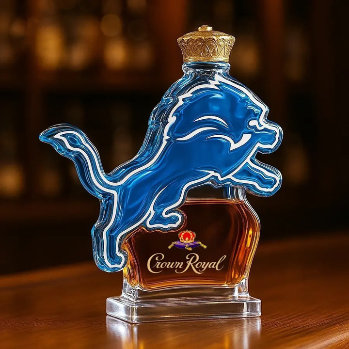 Detroit Lions Custom Whiskey Bottle - Combining Sporty Spirit with the