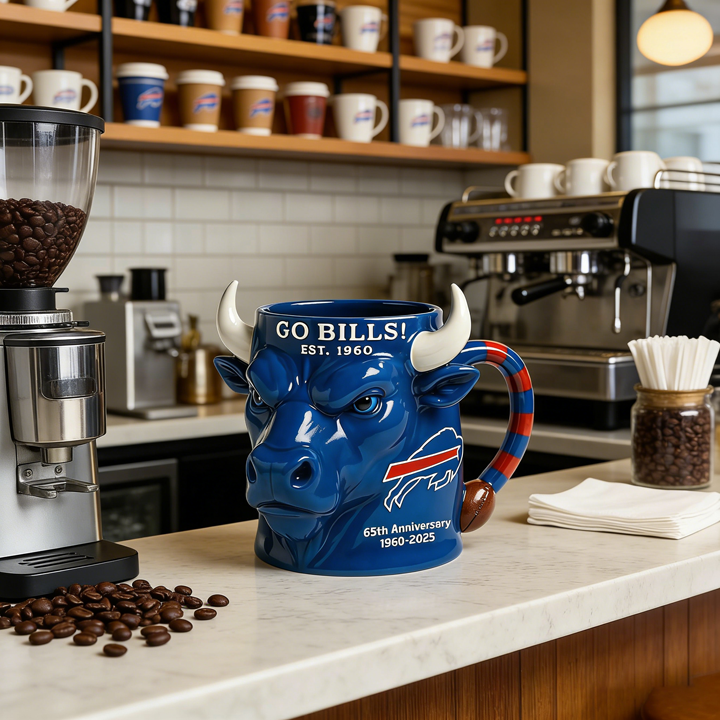 Buffalo Bills 65th Anniversary Ceramic Mug - A Unique Combination of Function and Fandom