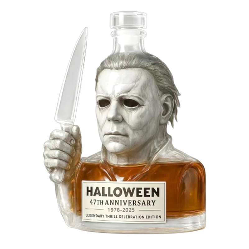 Halloween Michael Myers 47th Anniversary Casual Whiskey Lead-Free Glass Bottle 1978-2025-Storyflask