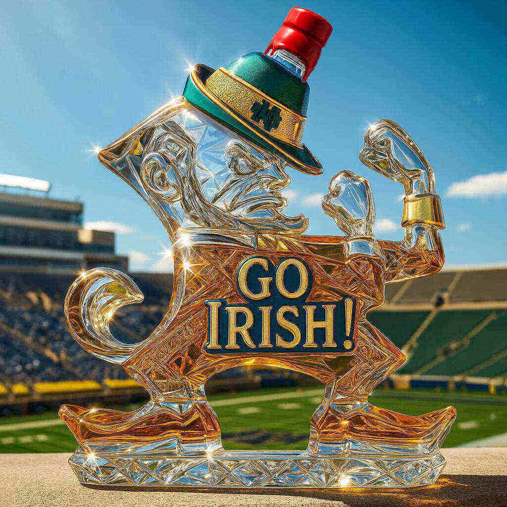 Notre Dame Fighting Irish Whiskey bottle-Storyflask