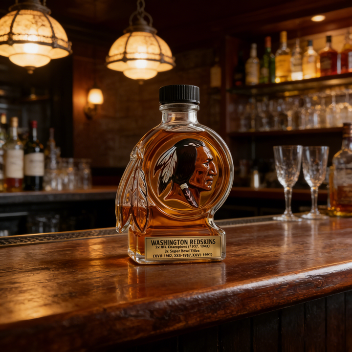 Washington Redskins Whiskey Bottle - 2x NFL & 3x Super Bowl Champions Commemorative Collectible