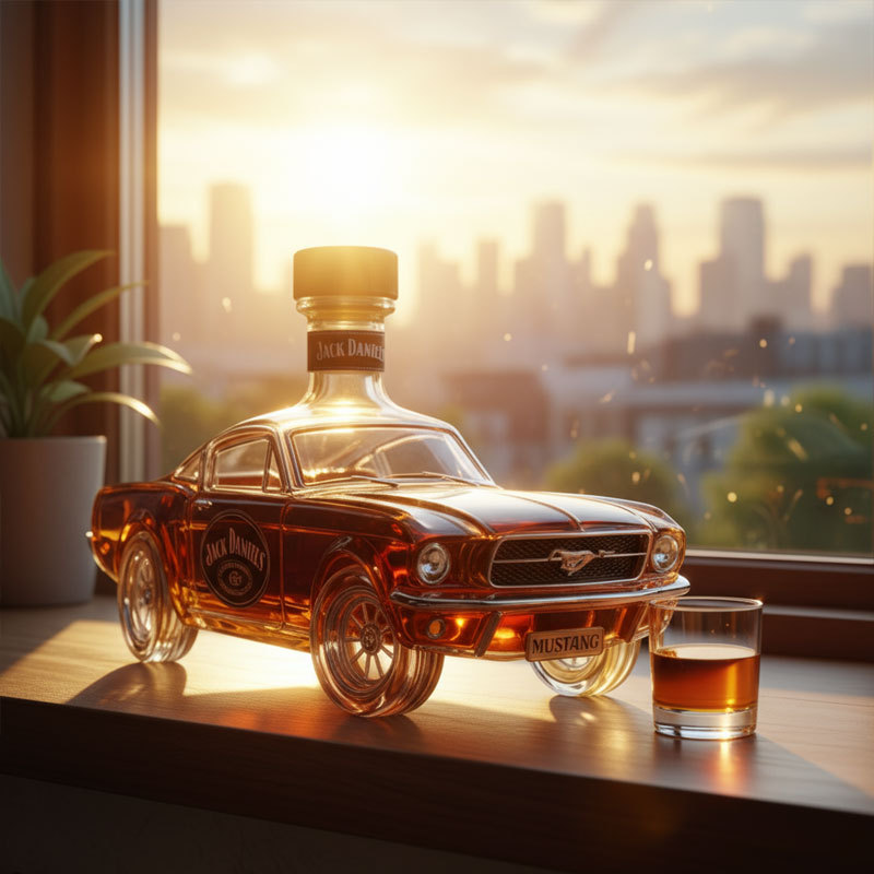 Mustang Whisky Bottle-Storyflask
