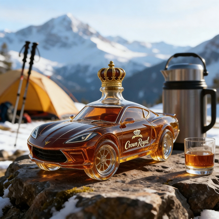 Chevrolet Corvette C8 Whiskey Bottle - Unique Automotive Design Glass Decanter