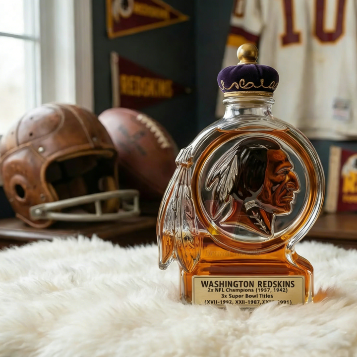 Washington Redskins Whiskey Bottle - 2x NFL & 3x Super Bowl Champions Commemorative Collectible