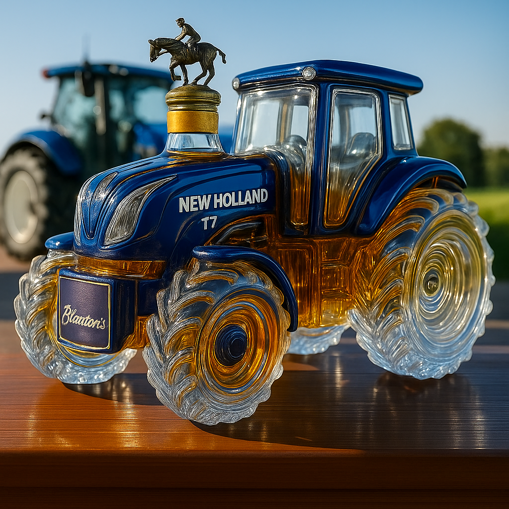 Classic New Holland T7 Series Tractor Whiskey Bottle-Storyflask