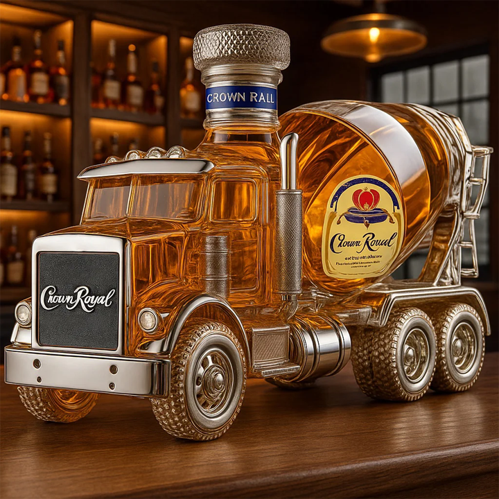 Cement Mixer Truck Whiskey Bottle - Creative Leak-Proof Empty Wine Car