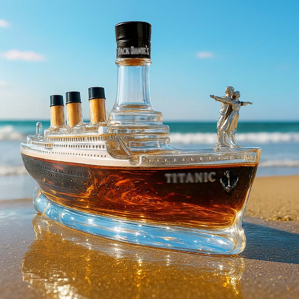 Romantic Story Boat Shape Whisky Bottle-Storyflask