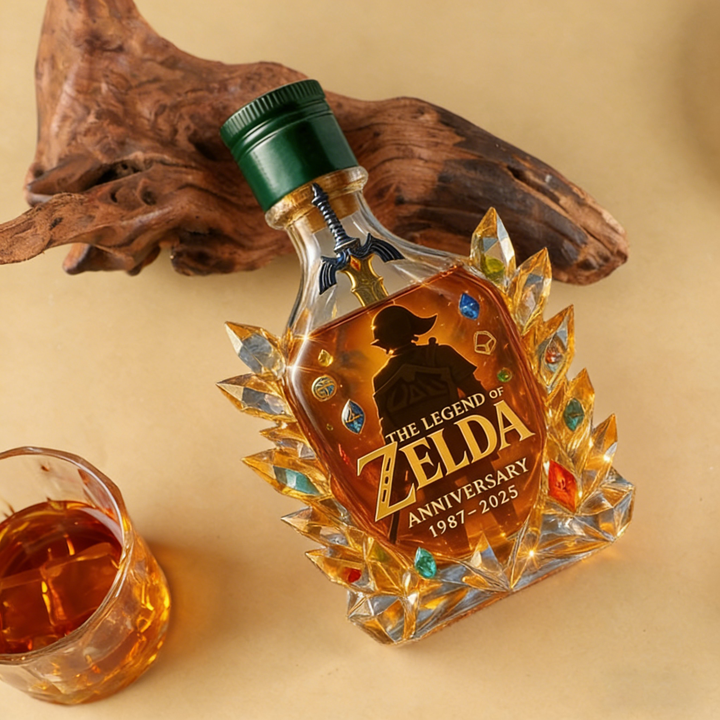 The Dazzling Legend Of Zelda 38th Anniversary 1987-2025 Whisky Bottle - A Masterpiece in Crystal & Spirit-Storyflask
