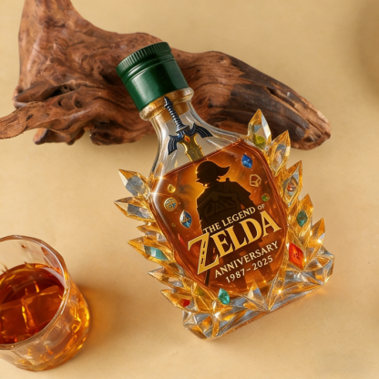 The Dazzling Legend Of Zelda 38th Anniversary 1987-2025 Whisky Bottle - A Masterpiece in Crystal & Spirit-Storyflask