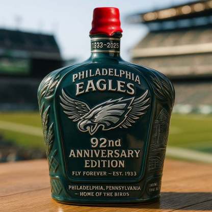 Philadelphia Eagles 92nd Anniversary Whiskey Bottle-Storyflask