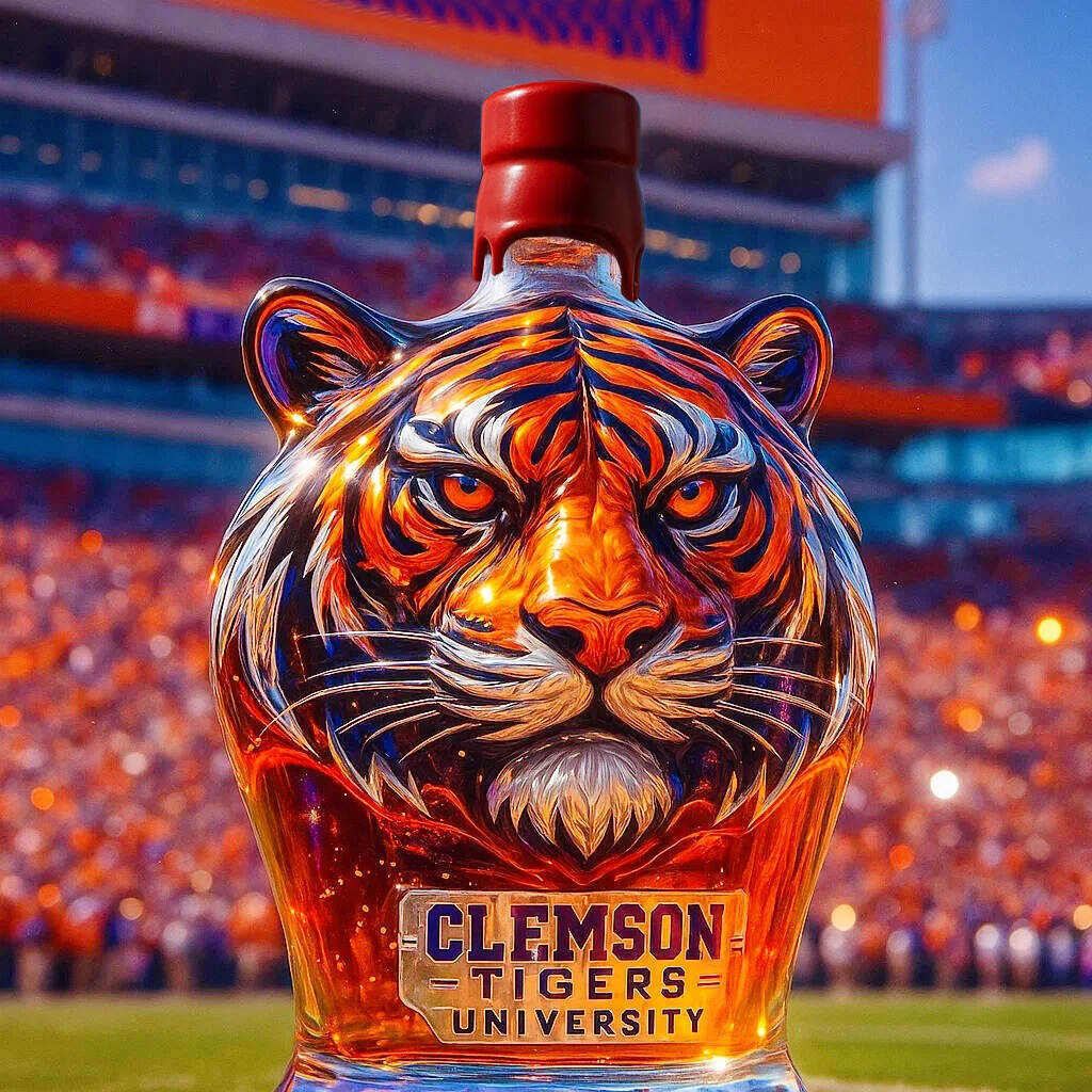 Clemson Tigers Whiskey Bottle-Storyflask