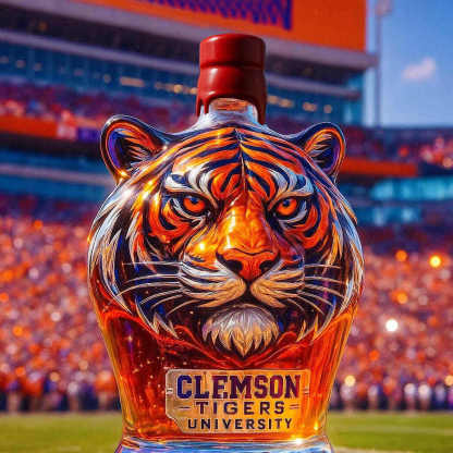 Clemson Tigers Whiskey Bottle-Storyflask