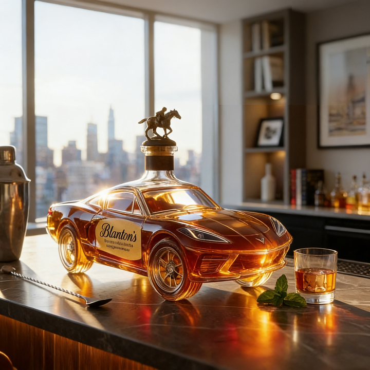 Chevrolet Corvette C8 Whiskey Bottle - Unique Automotive Design Glass Decanter