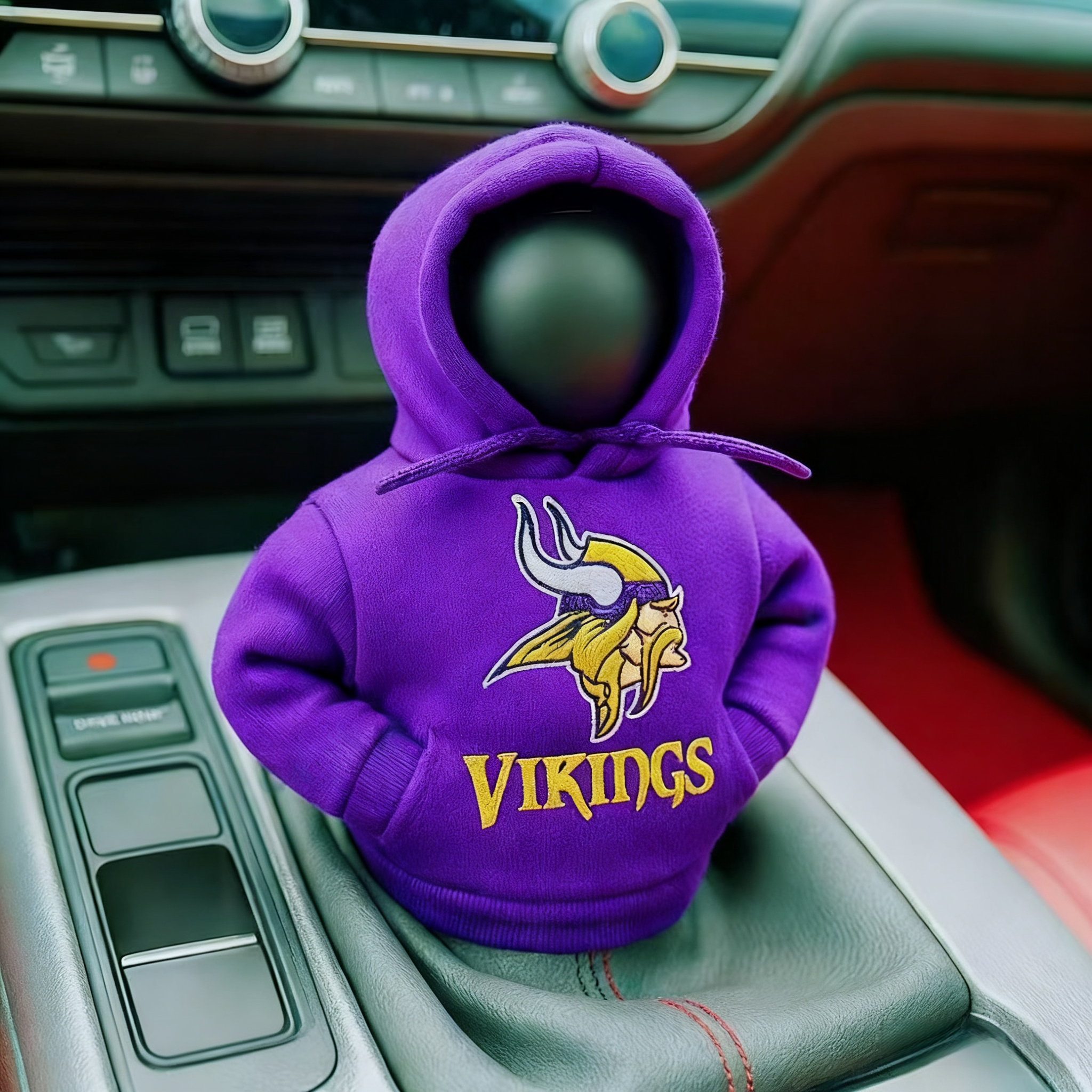 Minnesota Vikings Car Gear Shift Hoodie-Storyflask