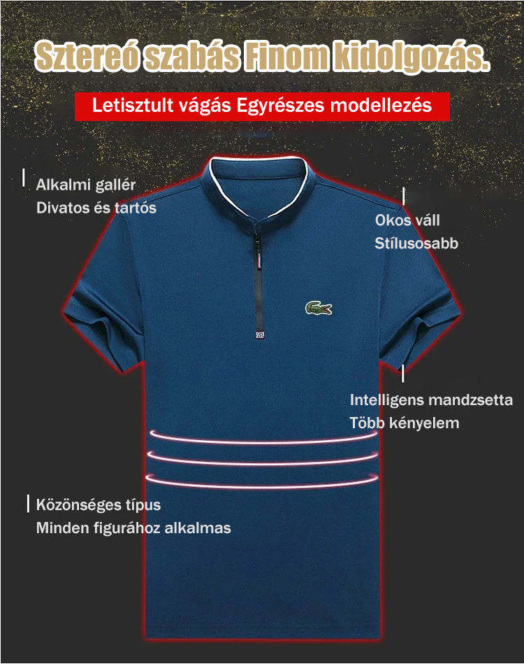 Kiváló minőségű textúrájú állógallér POLO